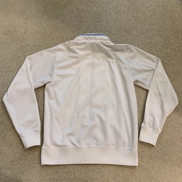 The North Face Full Zip Hooded White Jacket Pockets Mens Size S Red Logo Japan - Picture 2 of 12